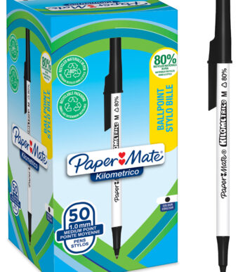 Paper:Mate balpen Kilometrico, zwart, 50 stuks in box