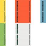 LEITZ ordnerrug-etiketten, 61 x 192 mm, kort, breed, rood