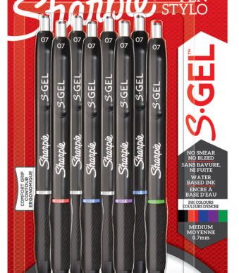 Sharpie gelpen S-GEL, 0,7 mm, kleuren assorti, 8 stuks op blister