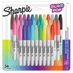 Sharpie permanent-marker FINE 'Glam Pop', 34 stuks op blister