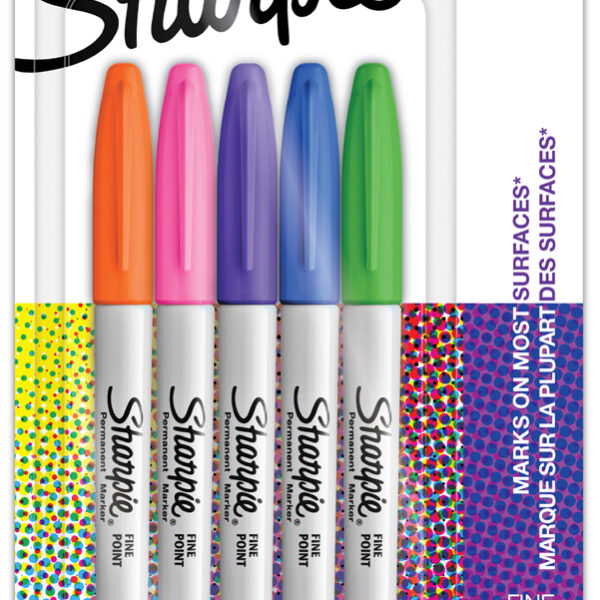 Sharpie permanent-marker FINE 'Glam Pop', 5 stuks op blister