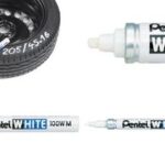 Pentel witte permanent-marker X100W, ronde punt - 2,5 mm