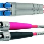 Telegärtner LWL Patchkabel, 2 x ST - LC-Duplex, OM3, 2 m