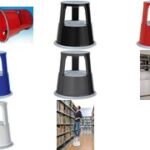 WEDO opstapje, metaal, rood / RAL 3000