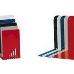 WEDO boekensteun, (B)140 x (D)140 x (H)120 mm, lichtgrijs