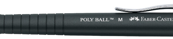 FABER-CASTELL drukbalpen POLY BALL, zwart, 0,5 mm, blauw