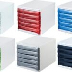 helit ladenblok 'the wave', 5 lades, wit/glashelder