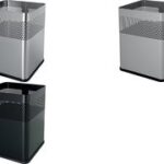 helit roestvrijstalen prullenbak 'the dot', 18 liter, zilver