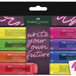 FABER-CASTELL tekstmarker TEXTLINER 1546 NEON, 8 stuks in etui