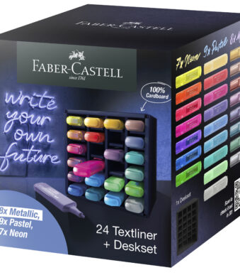 FABER-CASTELL tekstmarker TEXTLINER 1546, 24 stuks in deskset