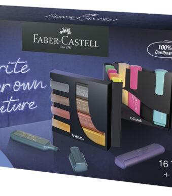 FABER-CASTELL tekstmarker TEXTLINER 1546, 16 stuks in deskset
