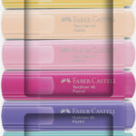 FABER-CASTELL tekstmarker TEXTLINER 46 PASTEL, 8 stuks in doosje