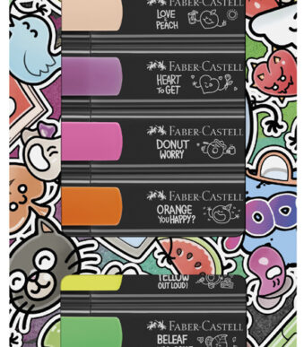FABER-CASTELL tekstmarker TEXTLINER 46 GRAFFITI, 8 stuks in etui