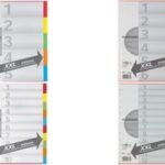 PAGNA kartonnen tabbladen, DIN A4, 10-delig, overbreed