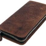 Alassio pennenetui, voor 3 pennen, bruin