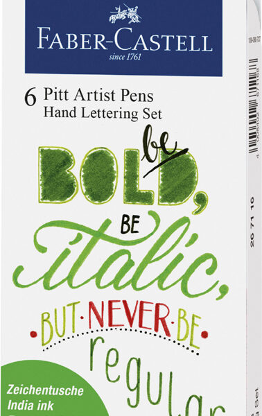 FABER-CASTELL tekenstift PITT artist pen, 6 stuks in etui