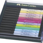FABER-CASTELL tekenstift PITT artist pen, 12 in etui pastel