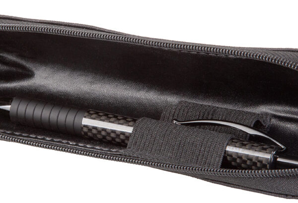 Alassio pennen-etui, voor 2 pennen, zwart