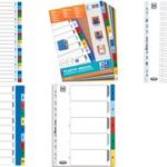 Oxford kunststof-tabbladen, cijfers, A4, gekleurd, 10-delig