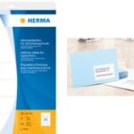 HERMA adresetiketten, 94 x 47 mm, afgeronde hoeken, 20 vel A4, permanent, wit