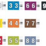 LEITZ cijfersignaal Orgacolor ´3´, op stroken, lichtblauw