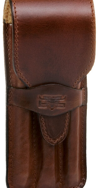 MIKA pennenetui voor 3 pennen, zadelleer, bruin