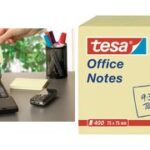 tesa Office Notes zelfklevende memo blok, 75 x 75 mm, geel