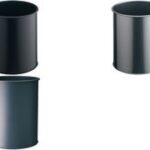 DURABLE papierbak METAAL, rond, 15 liter, antraciet