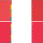 PAGNA kartonnen tabbladen, DIN A4, 5-delig, 5-kleurig