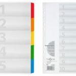 PAGNA kartonnen tabbladen, DIN A4, 5-delig, 5-kleurig