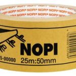 NOPI dubbelzijdig plakband van PP, 50 mm x 25 m