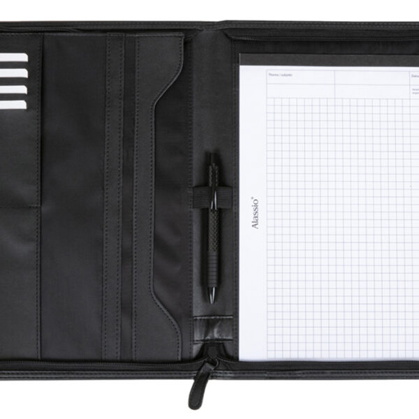 Alassio ritssluitingmap LORENZO, A4, kunstleer, zwart
