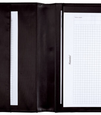 Alassio schrijfmap ´FANO´, A4, FINEtouch-kunstleer en nylon, zwart