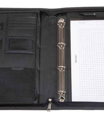 Alassio organisatiemap ´OLBIA´, A4, polyester en Finetouch kunstleer, antraciet