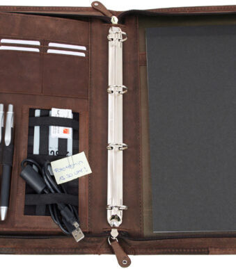 PRIDEenSOUL ringbandmap, VIGGO, A4, leer, bruin