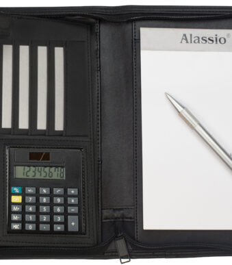 Alassio mapje met ritssluiting CORNIGLIA, A5, zwart