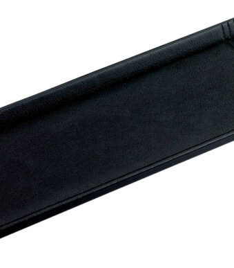 Läufer pennenbakje LA LINEA, van leer, zwart