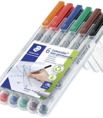 STAEDTLER Lumocolor Non-permanent-marker 311S, 6 in etui