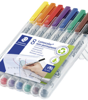 STAEDTLER Lumocolor Non-permanent-marker 311S, 8 in etui