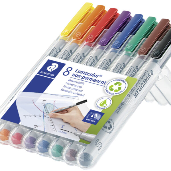 STAEDTLER Lumocolor Non-permanent-marker 311S, 8 in etui