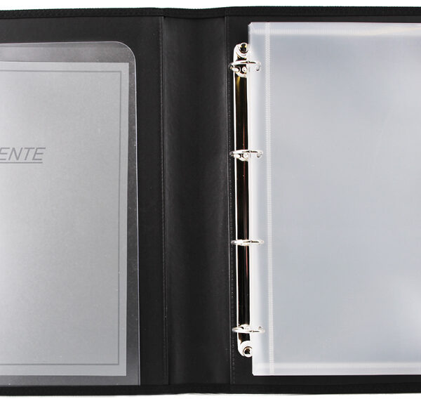 Alassio documentenmap, A4, kunstleer, zwart