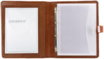 Alassio organisatiemap met slot, A4, jagersleer, bruin
