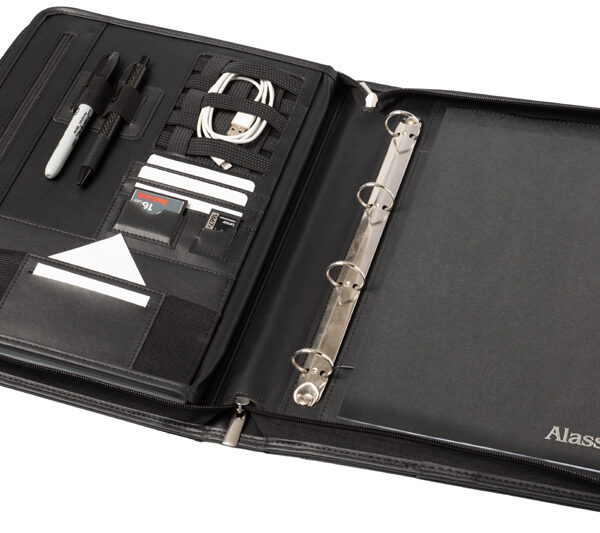 Alassio Orgamappe, A4, kunstleer, zwart