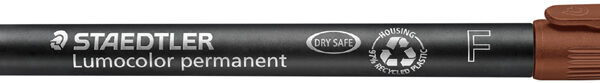 STAEDTLER Lumocolor permanent-marker 318F, bruin