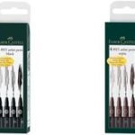 FABER-CASTELL tekenstift PITT artist pen, zwart, 4 in etui