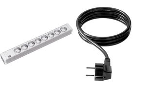 BACHMANN 19´ stekkerdozenlijst PVC, 8-voudig