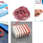 Läufer elastieken RONDELLA in doos - 50 g, 130 x 10 mm, rood