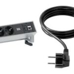 BACHMANN stekkerdoos ´DESK 2´, 4-voudig, aluminium