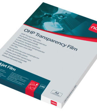 nobo inkjet-folie, DIN A4, transparant, PP, 120 my