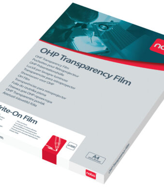 nobo schrijffolie, DIN A4, transparant, 120 my